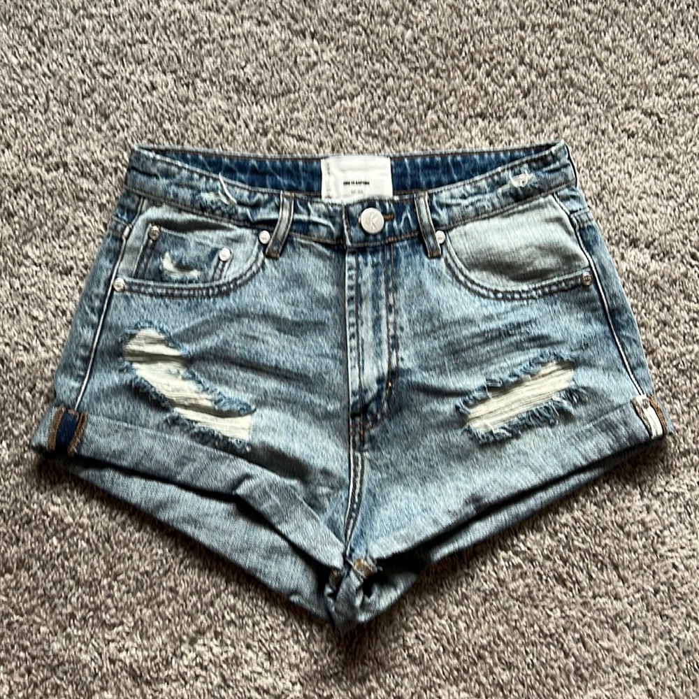 One Teaspoon Mid Waist Bandits Shorts